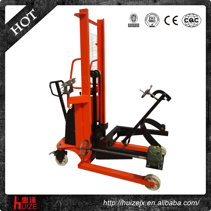 半電動稱重油桶車（夾鐵桶，手搖翻轉(zhuǎn)倒料）